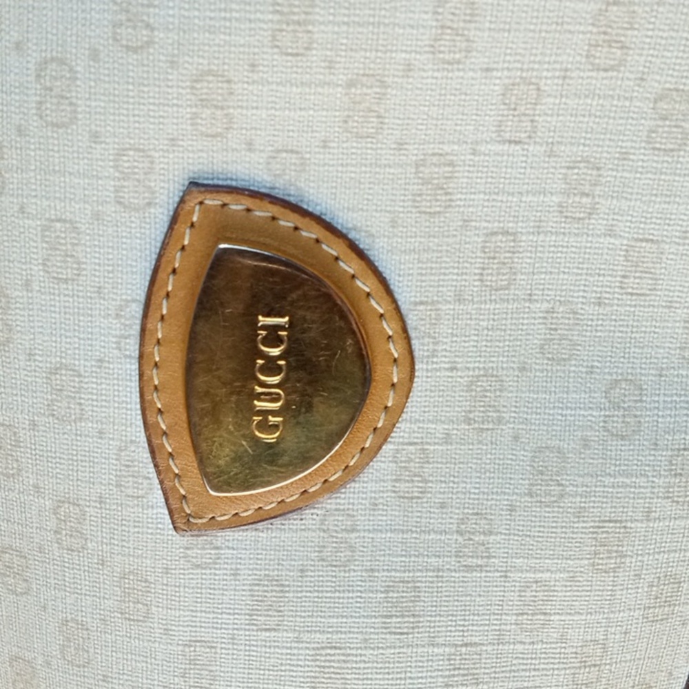 🗝️ Vintage Gucci Micro GG Cream and Tan Shoulder Bag - Picture 2 of 12